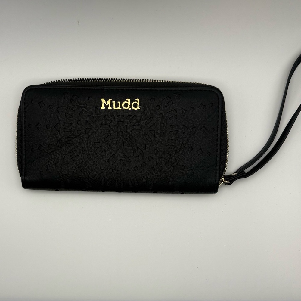 Mudd Black Embossed Women's Wallet